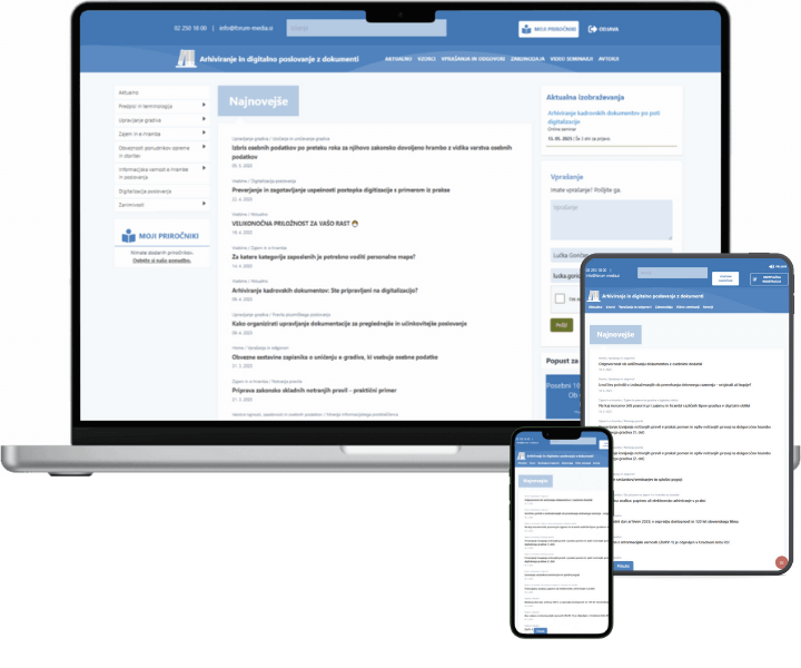 Arhiviranje in digitalno poslovanje z dokumenti