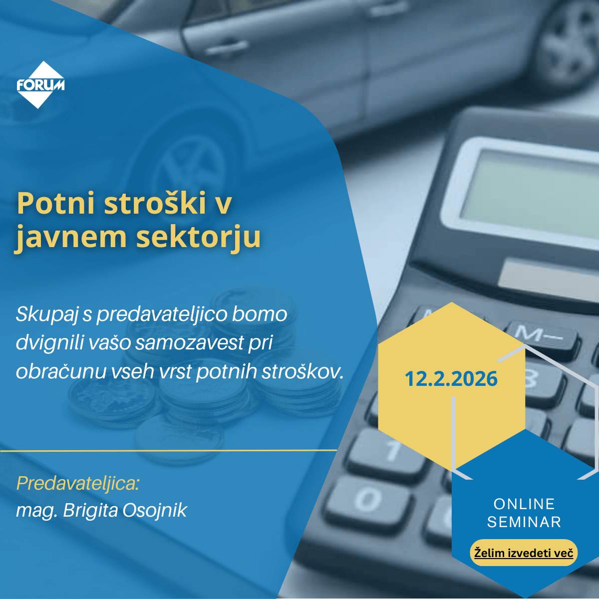 Potni stroški v javnem sektorju, seminar